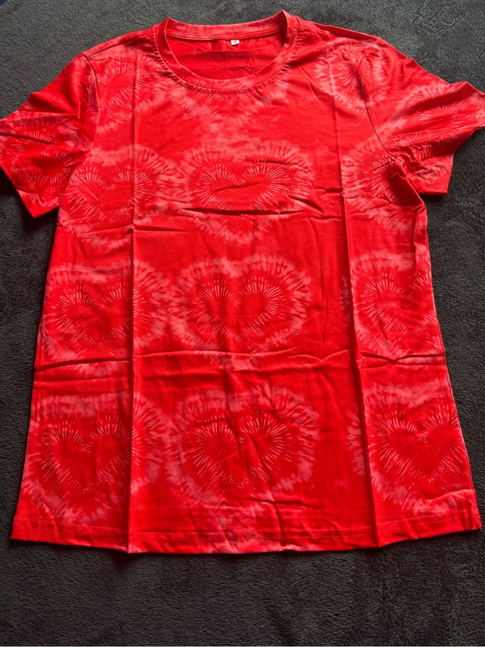 Red Tie-Dye Short Sleeve Tee